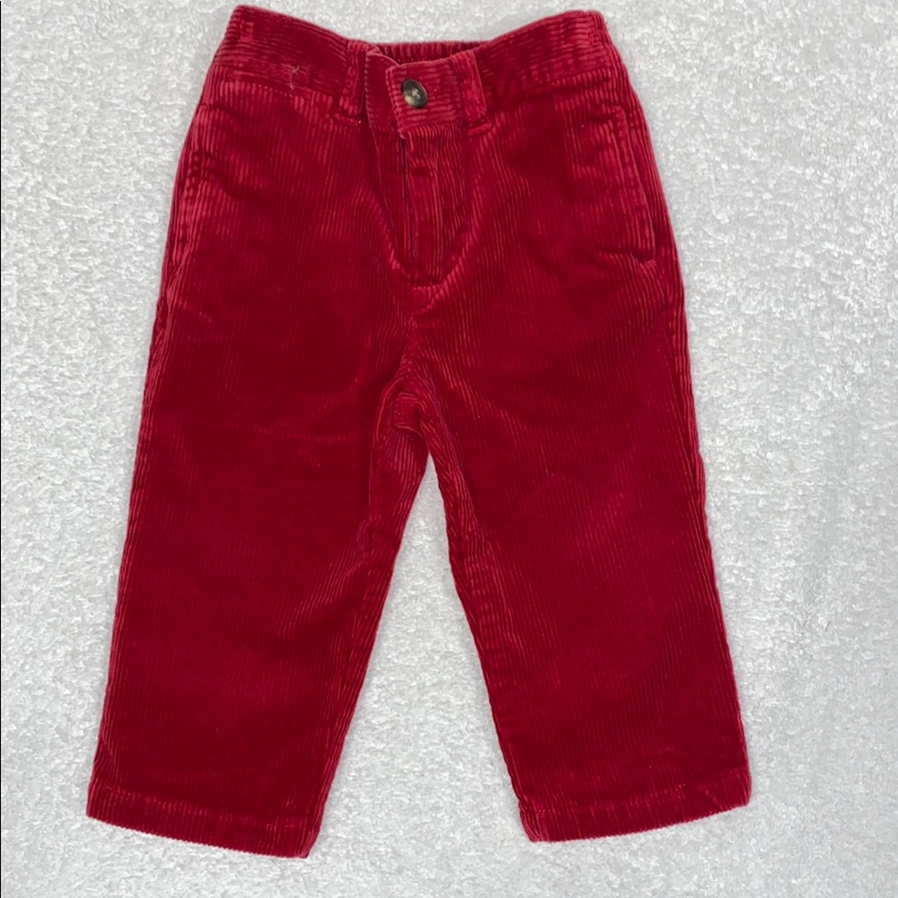 Ralph Lauren wide wale Red Corduroy elastic waist Pants 12m